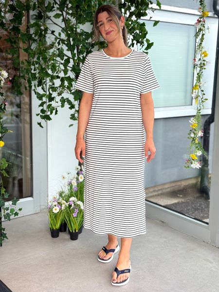 Hovedbilde ZIA KJOLE STRIPER - HVIT / NAVY