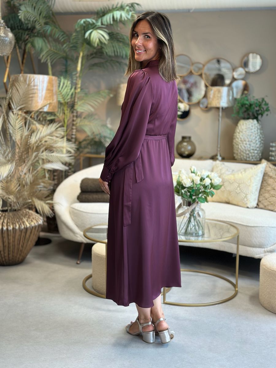 ENNA RAVENNA WRAP KJOLE - PLOMME