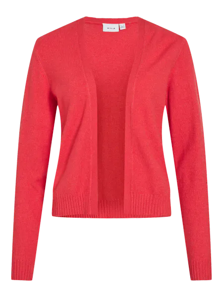 Hovedbilde VIRIL KORT CARDIGAN - BRINGEBÆRRØD