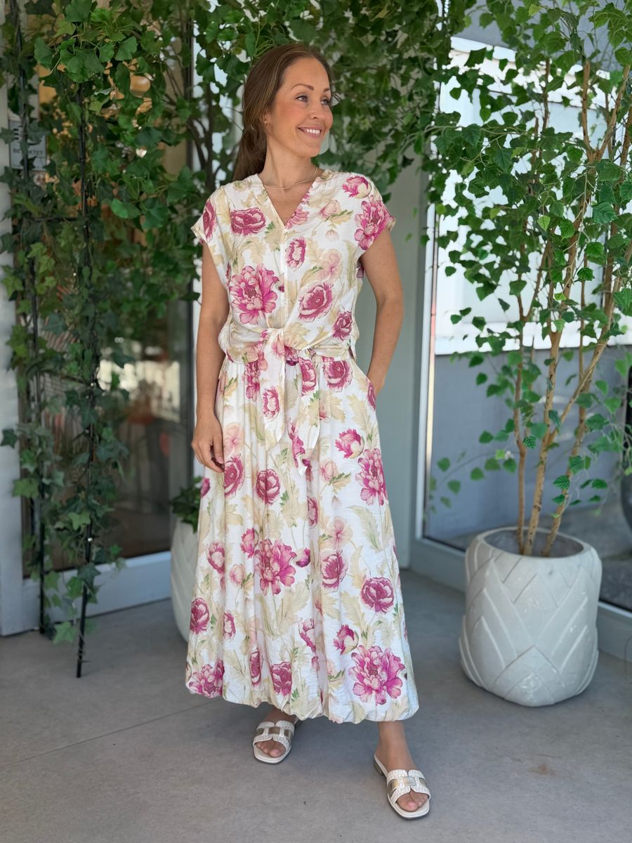 MAISE SKJØRT - ROSA BLOMSTER