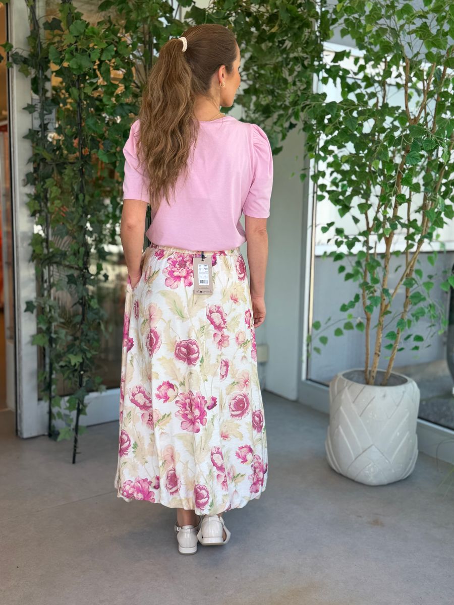 FENJA T-SHIRT M/PUFFERM - ROSA