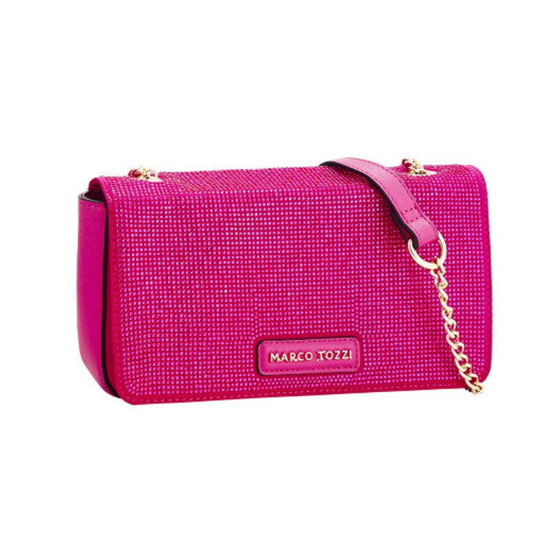 CLUTCH M/STRASS - CERISE