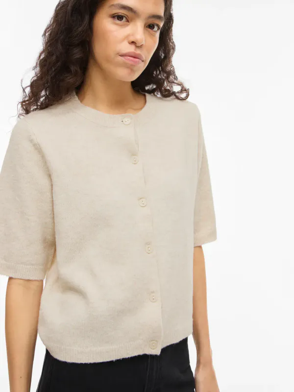 LIGA CARDIGAN 2/4 ERM - SAND MELERT