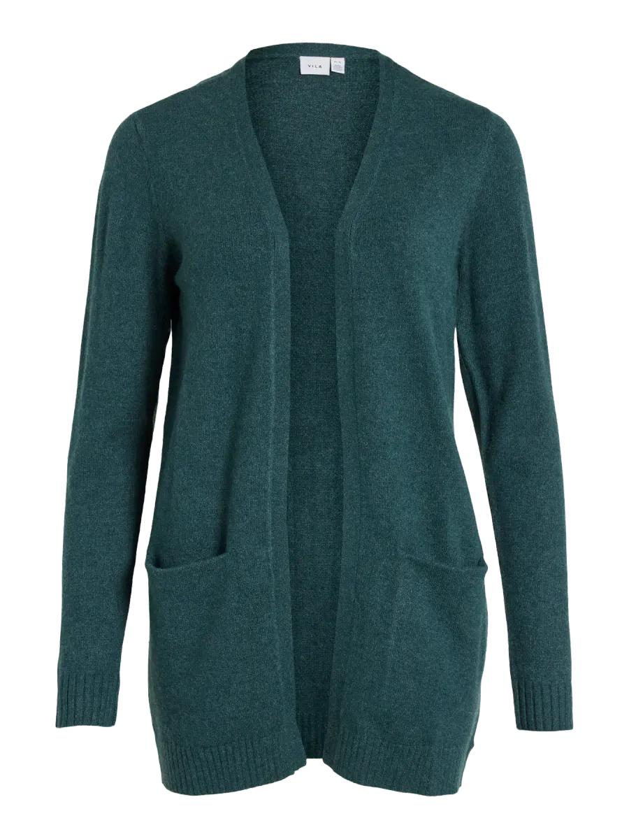 VIRIL CARDIGAN LANG - SMARAGDGRØNN