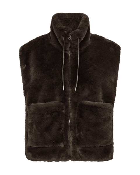 Hovedbilde FONY FAUX FUR VEST - MØRK BRUN