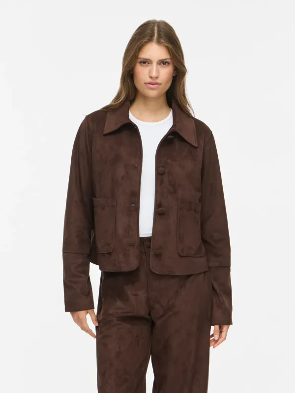 OLUNA SEMSKET LOOK JAKKE - BRUN