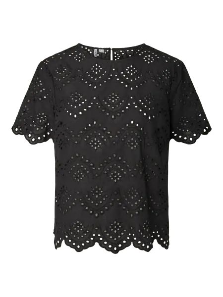 Hovedbilde VILDE EMBRO BLUSE TOPP - SORT