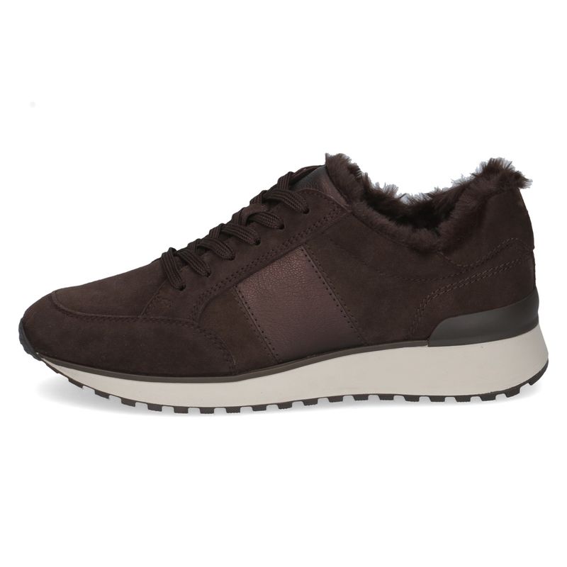 SNEAKERS I SKINN M/TEDDY - BRUN
