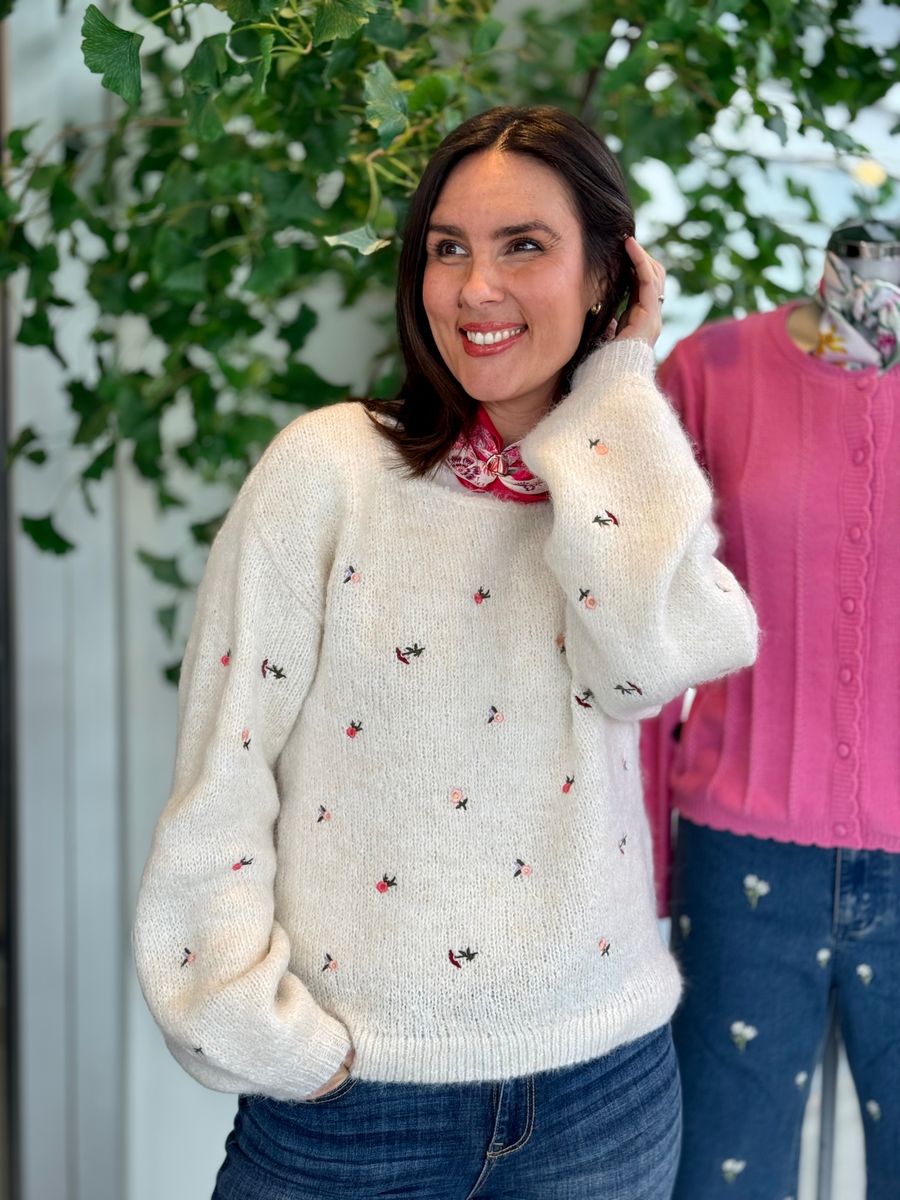 MARLEY GENSER - CREAM M/BLOMSTER