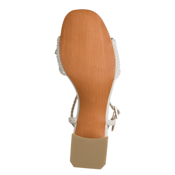 Hovedbilde SANDALETT FLETTET M/ HÆL - CREAM