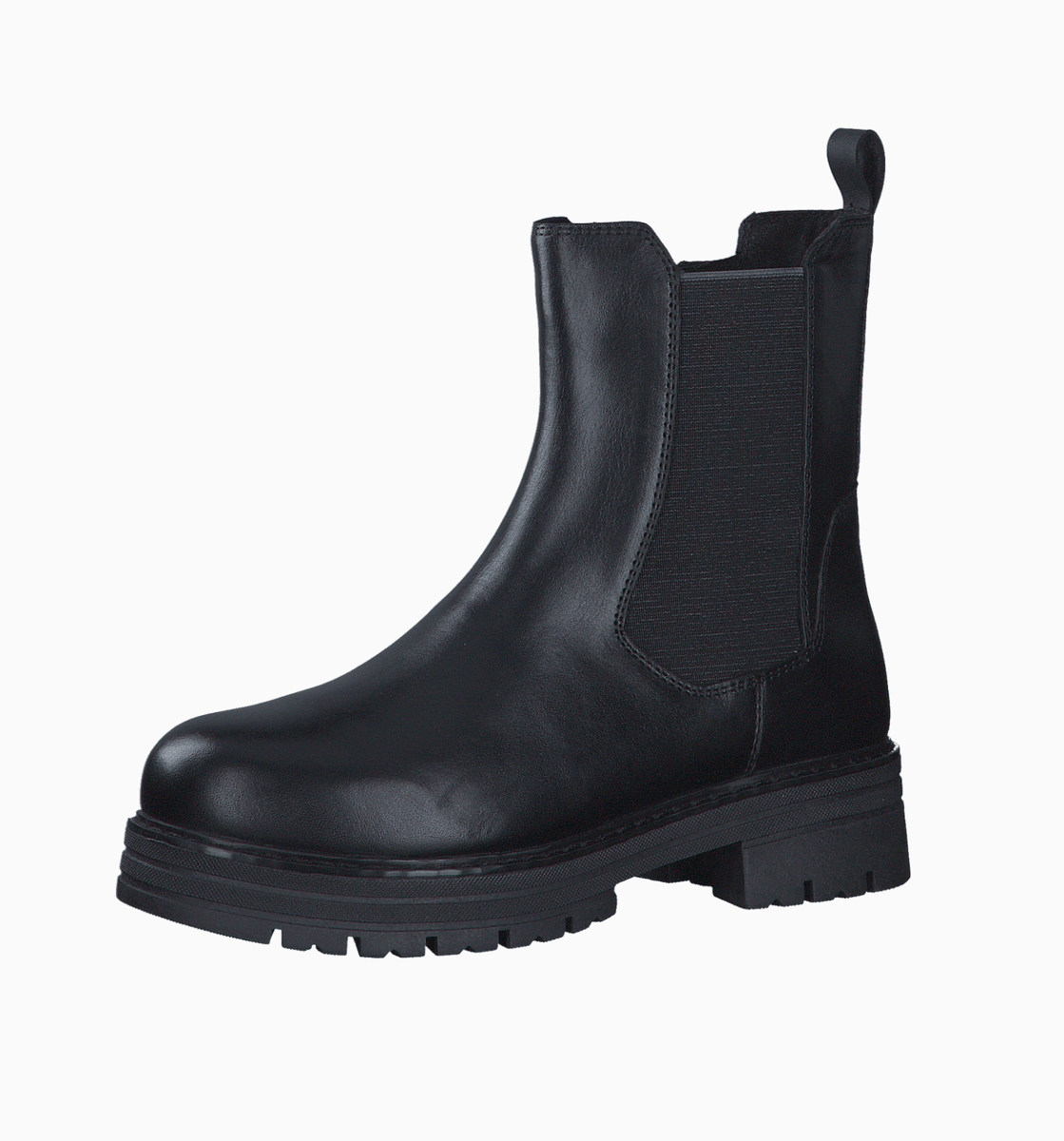 BOOTS I SKINN M/STRIKK & GLIDELÅS - SORT