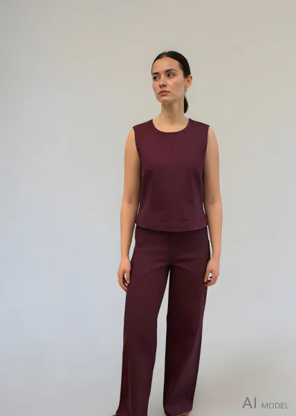 Hovedbilde CHIA SOLID JEANS - PLOMME