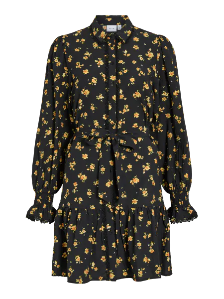 Hovedbilde CLO FLOWER KJOLE - SORT/GUL