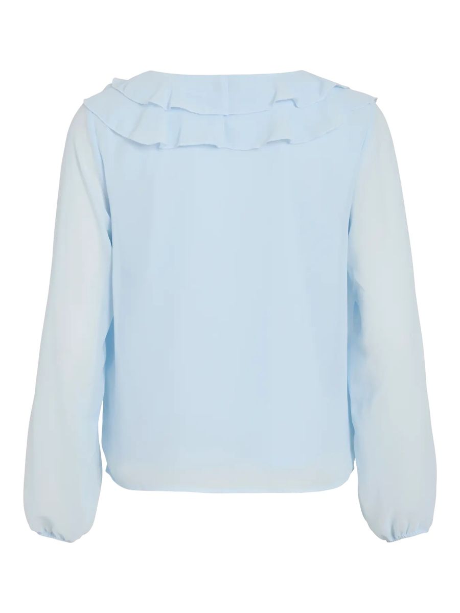 ANE BLUSE M/RYSJ - LYSBLÅ