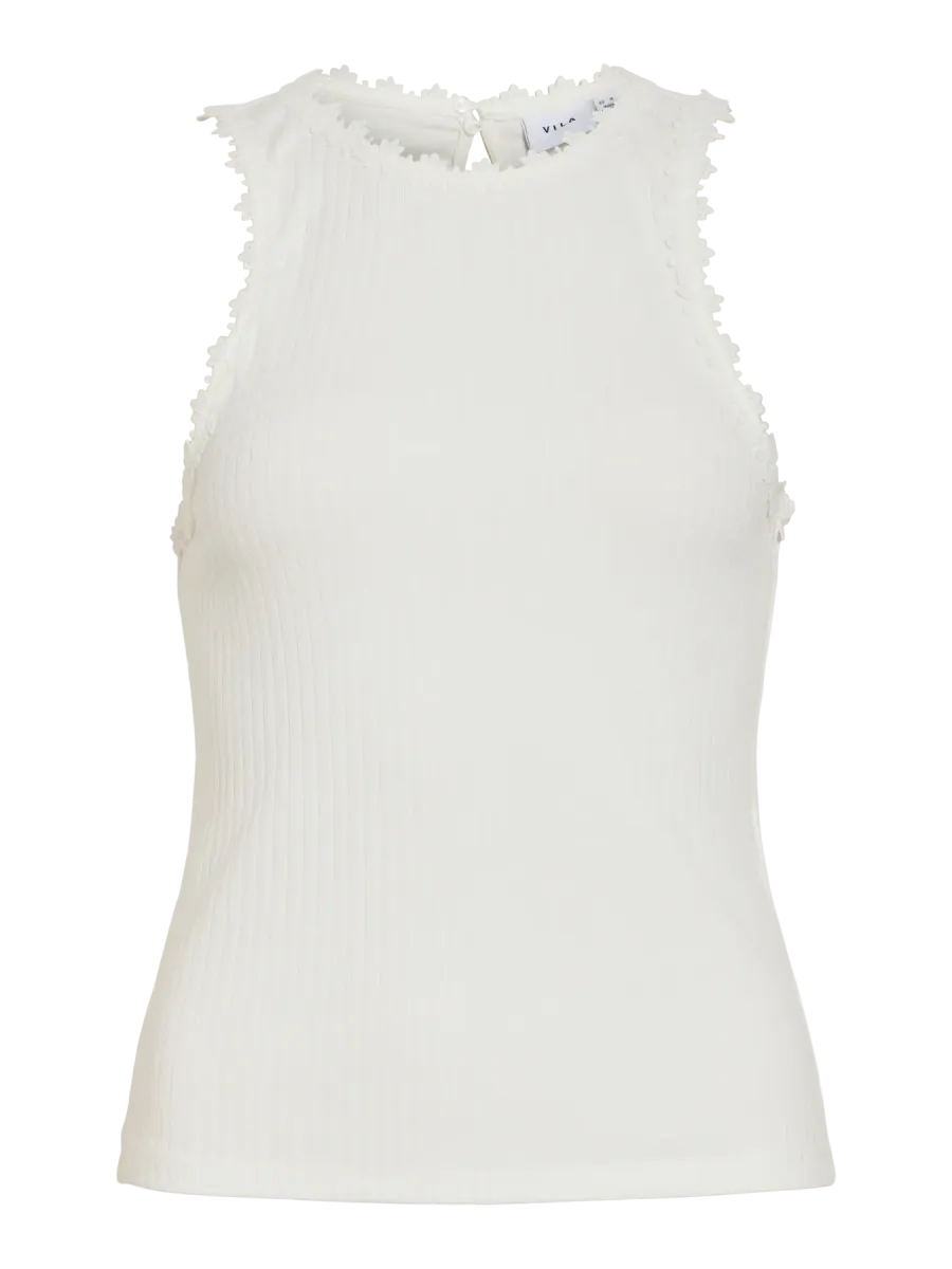 BABIA FLOWER TOPP - HVIT