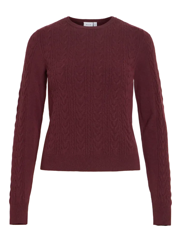 KERRY CABEL KNIT GENSER - PLOMME