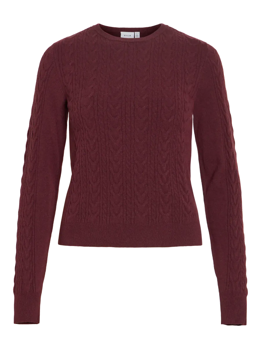 KERRY CABEL KNIT GENSER - PLOMME