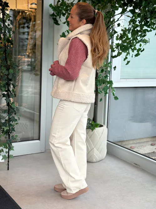 Hovedbilde JACIA CARDIGAN M/FRILL - ROSE BROWN MELERT