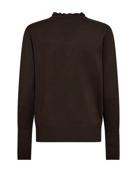 Hovedbilde KATIE GENSER FRILL & V-HALS - BRUN