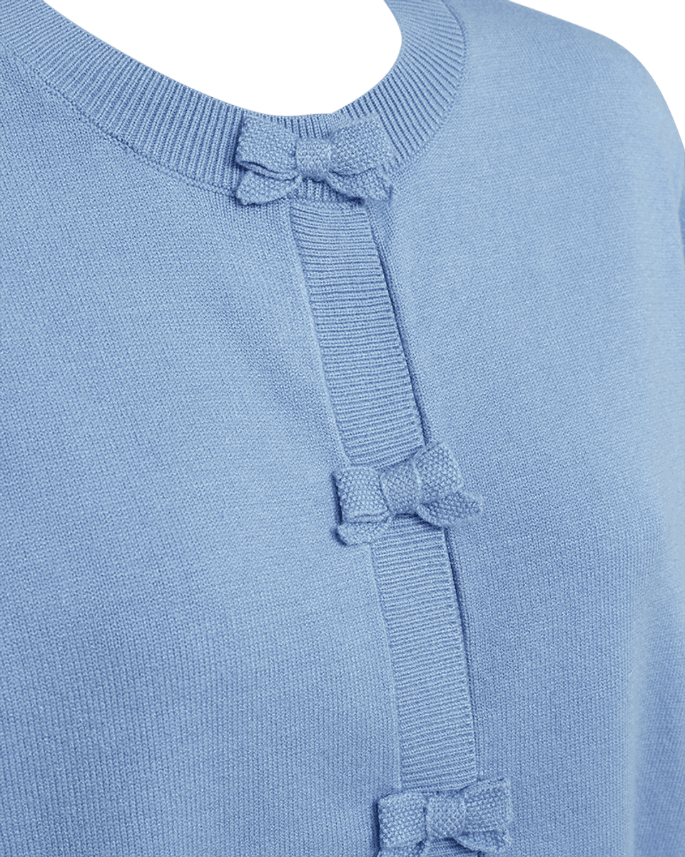 TESSA CARDIGAN M/BOW - HIMMELBLÅ