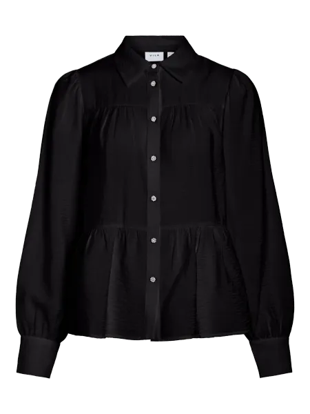 Hovedbilde KATRIA BLUSE M/BLINGKNAPPER - SORT