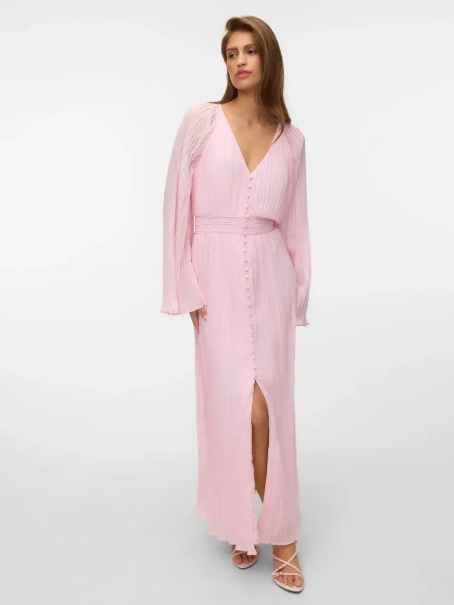 DORA PLISSE MAXI KJOLE - ROSA