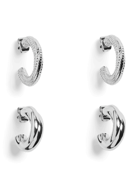 Hovedbilde SIA ØRERINGER 2-PACK - SØLV