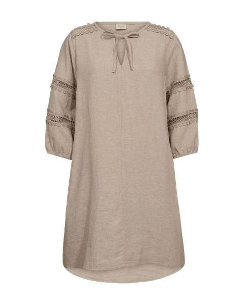 Hovedbilde LALUNA LIN/VISCOSE KJOLE M/EMBRO - SAND
