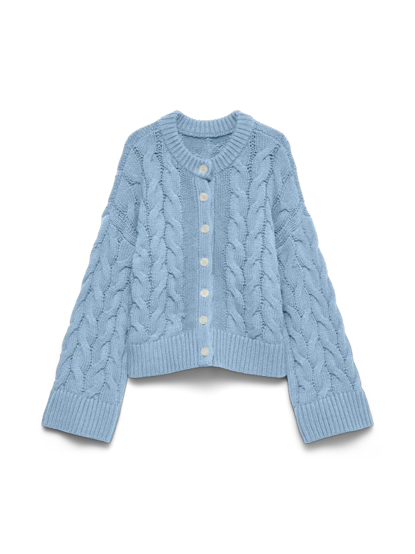 SVEA THEA CABEL CARDIGAN - LYSBLÅ