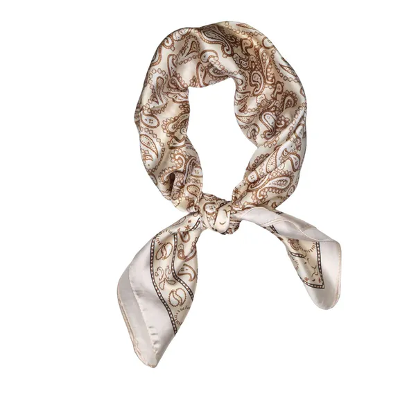 Hovedbilde SKJERF  SMÅ PAISLEY - CREAM / BRUN