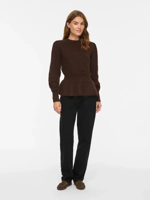 GRACIE PEPLUM GENSER - BRUN