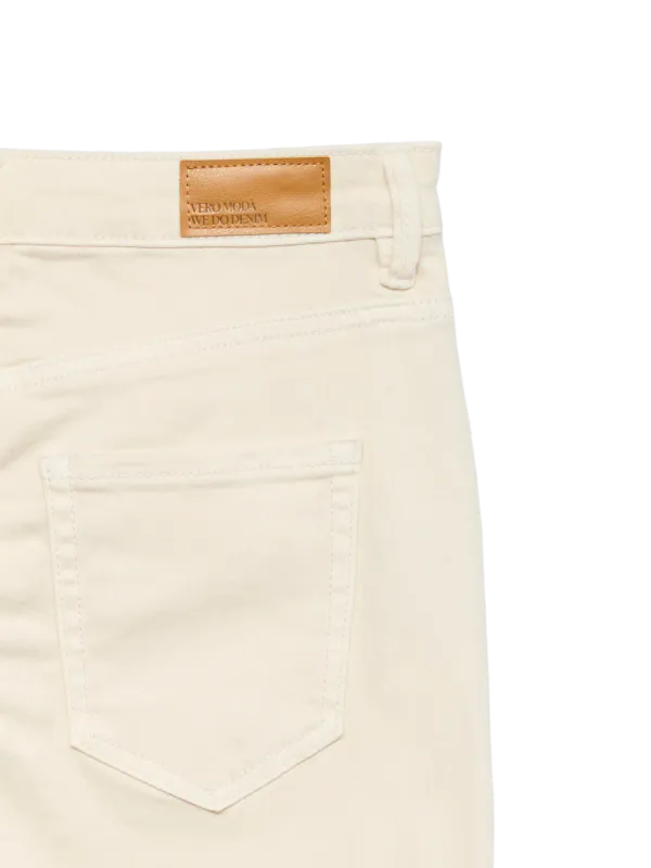 FLASH FLARED JEANS 32 LENGDE - CREAM
