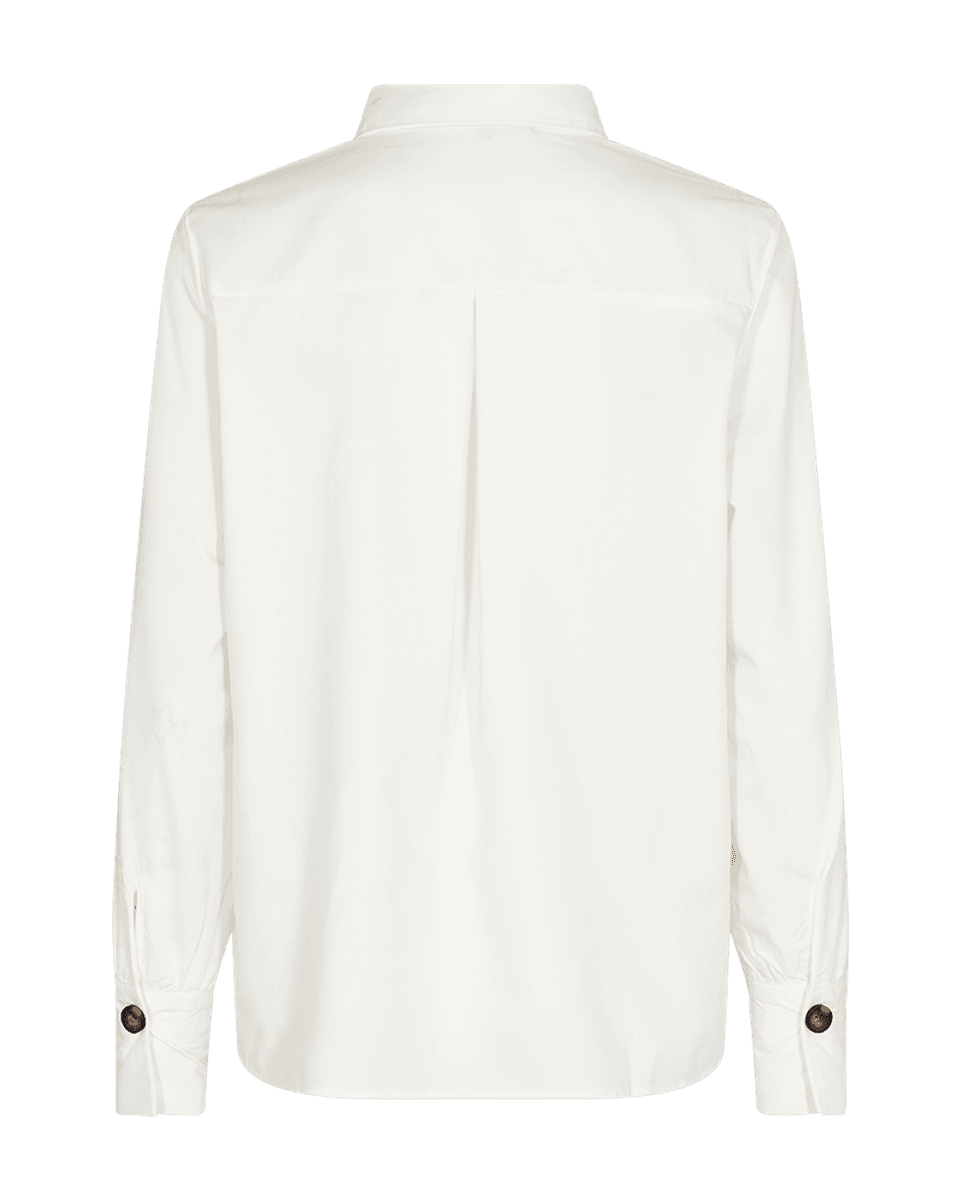 FLYNN SKJORTE M/KNAPPER - OFFWHITE