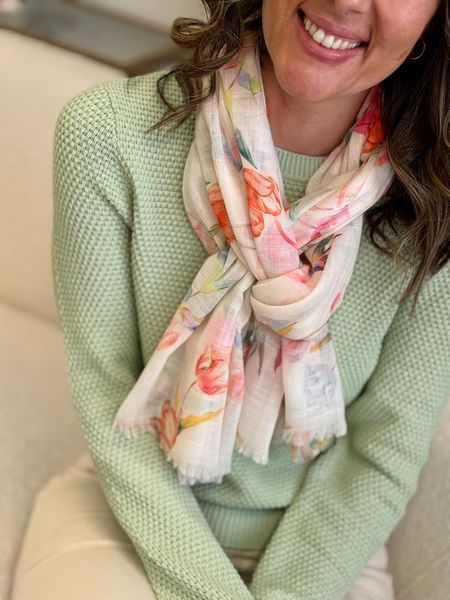 Hovedbilde SKJERF LIN/VISCOSE BLOMSTER - ...