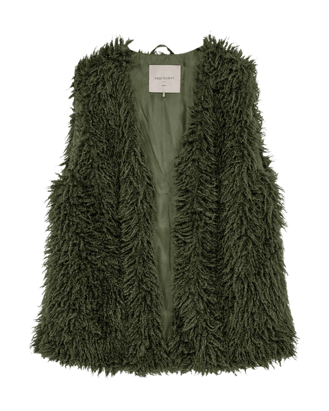 Hovedbilde FINE FAUX FÜR VEST - KOMBU GREEN