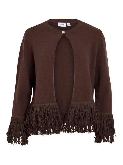 Hovedbilde ZADE CARDIGAN M/FRILL - BRUN