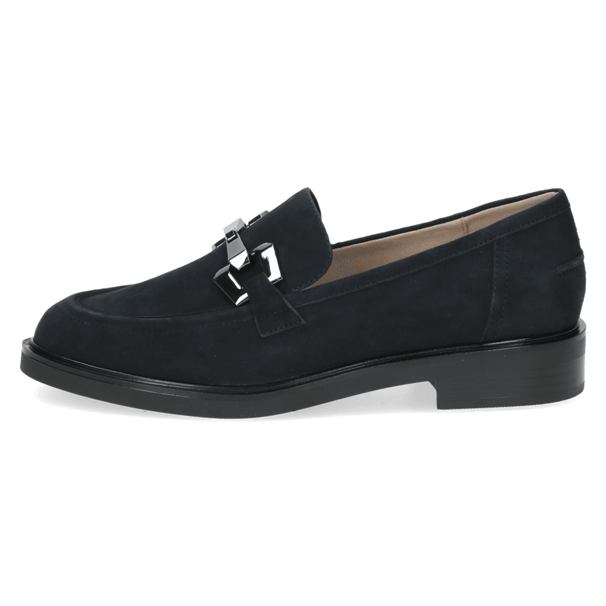 LOAFER I SKINN MED SPENNE - VINTAGE BLUE