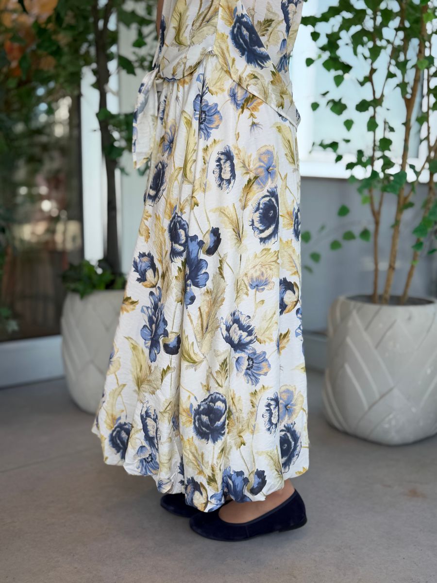 MAISE SKJØRT - BLÅ BLOMSTER