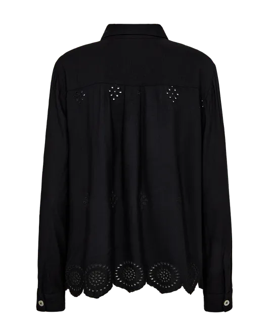 Hovedbilde LINUS BLUSE M/EMBRO - SORT