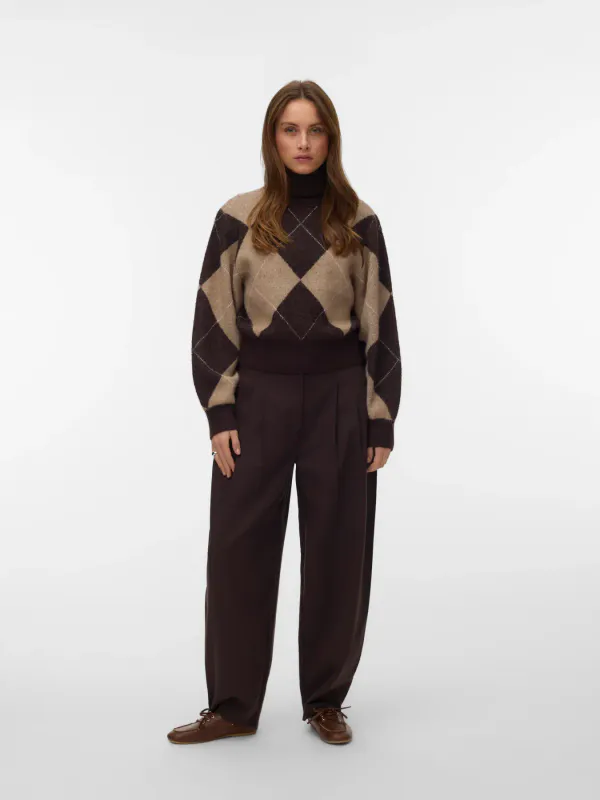 DARLA ROLL NECK GENSER - BRUN/CAMEL