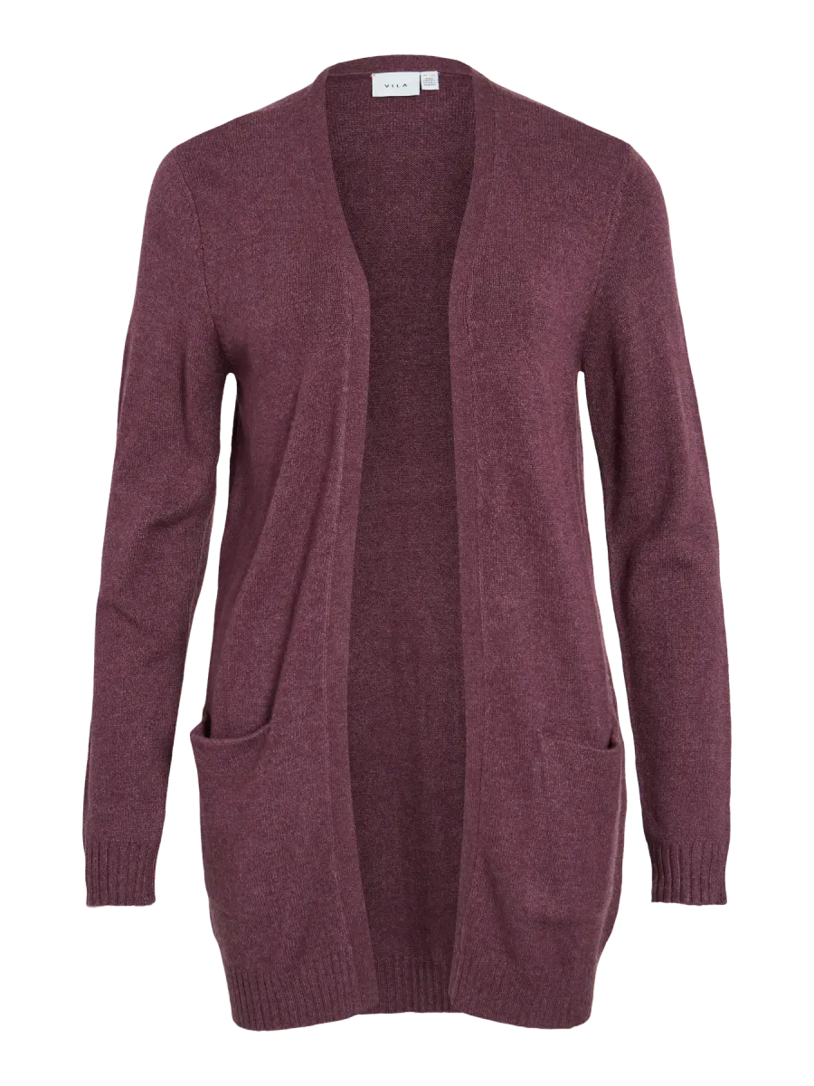 VIRIL CARDIGAN LANG - PLOMME