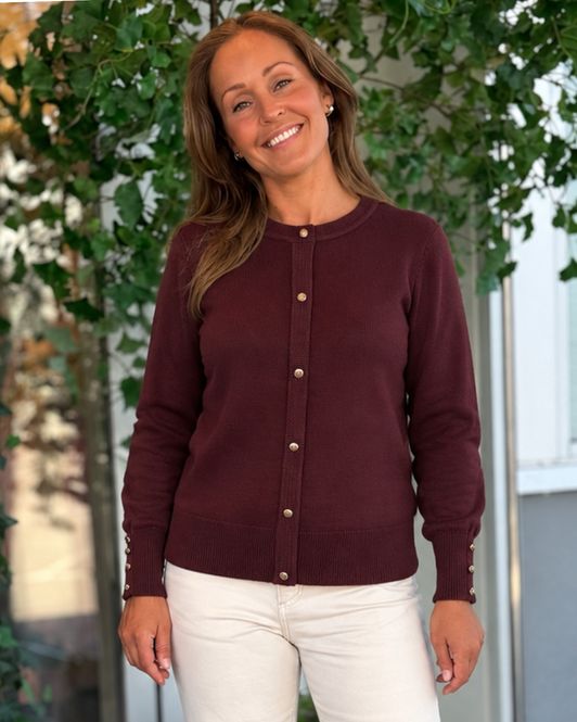 Hovedbilde KATIE GENSER M/KNAPPER - PLOMME