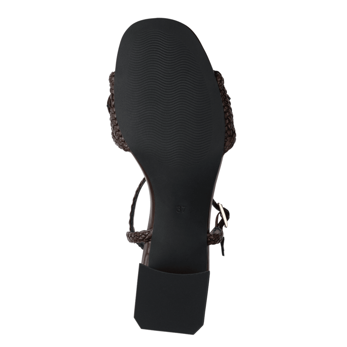 SANDALETT FLETTET M/ HÆL - BRUN