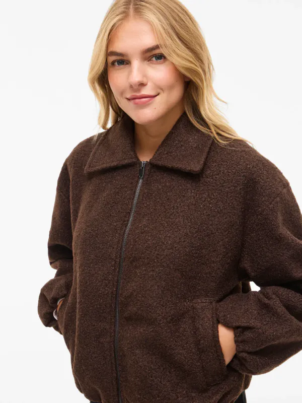 JADAS BOMBER TEDDY JAKKE - BRUN