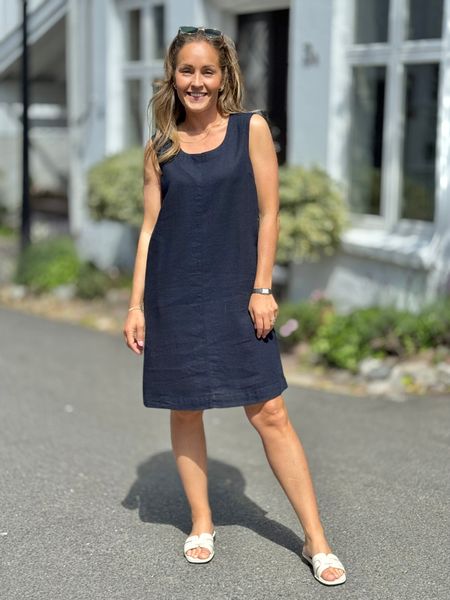 Hovedbilde LAVA LIN/VISCOSE KJOLE U/ERM - NAVY