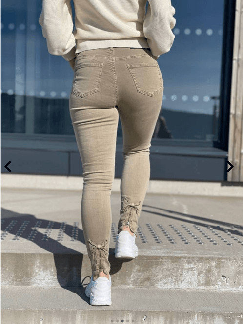 Hovedbilde BOW BUKSE  - TAUPE BOMULLSTWILL