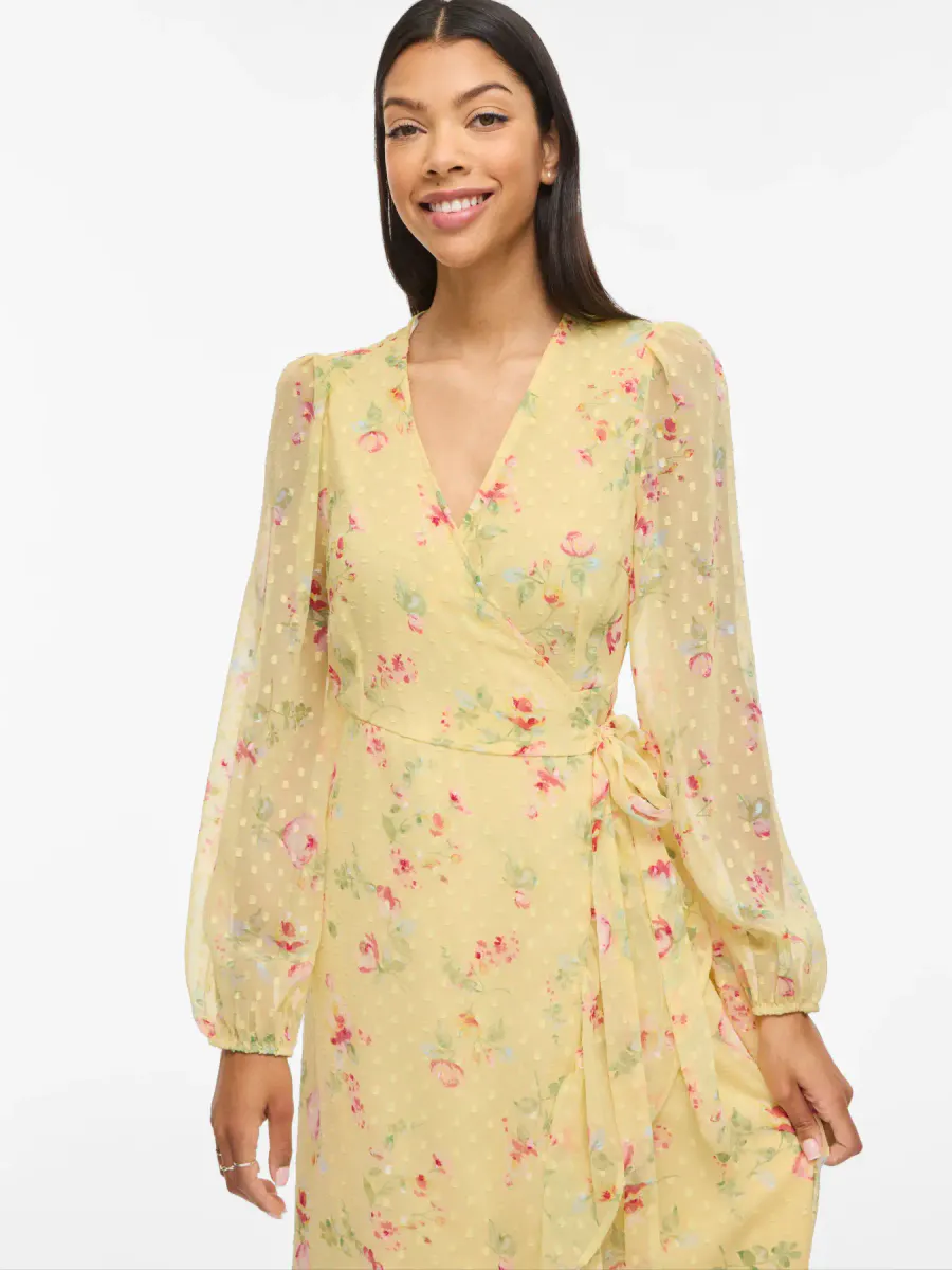 EDEE LANG KJOLE - GUL / FLOWERS