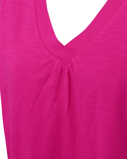 Hovedbilde SABINA T-SHIRT V-HALS - CERISE