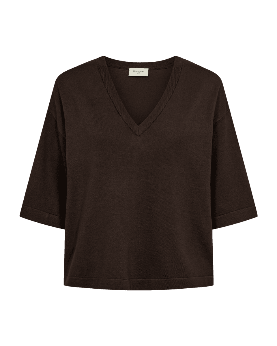 CONNY GENSER V-HALS - BRUN