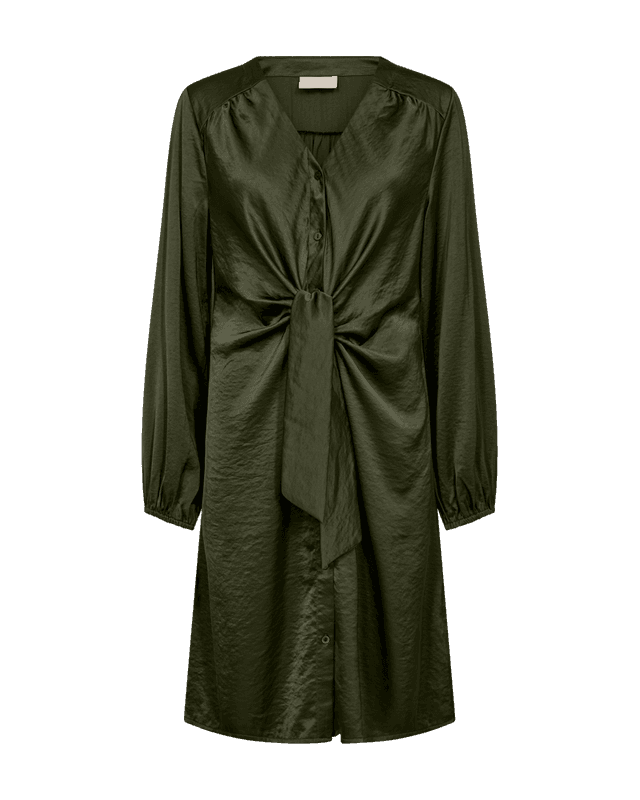 DOVE SATENG KJOLE - KOMBU GREEN